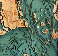 Wooden Map of Sanibel