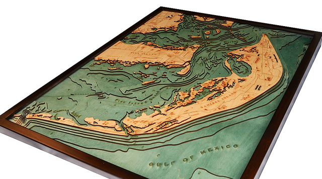 Wooden Map of Sanibel