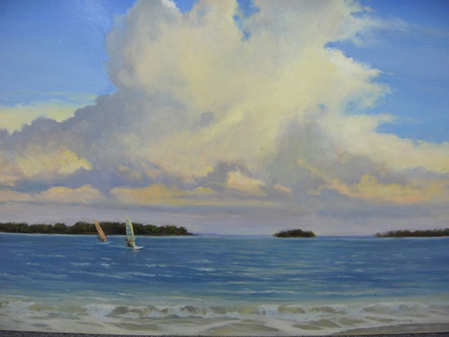 Painting - Windsurfing San Carlos Bay  SOLD